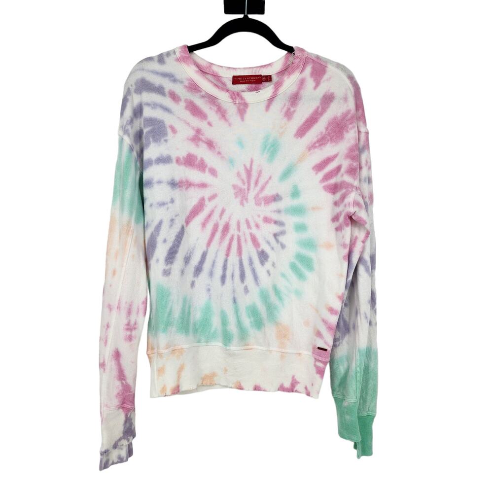 N:Philanthropy Kojak Tie Dye Distressed Long Sleeve Sweater Size Medium